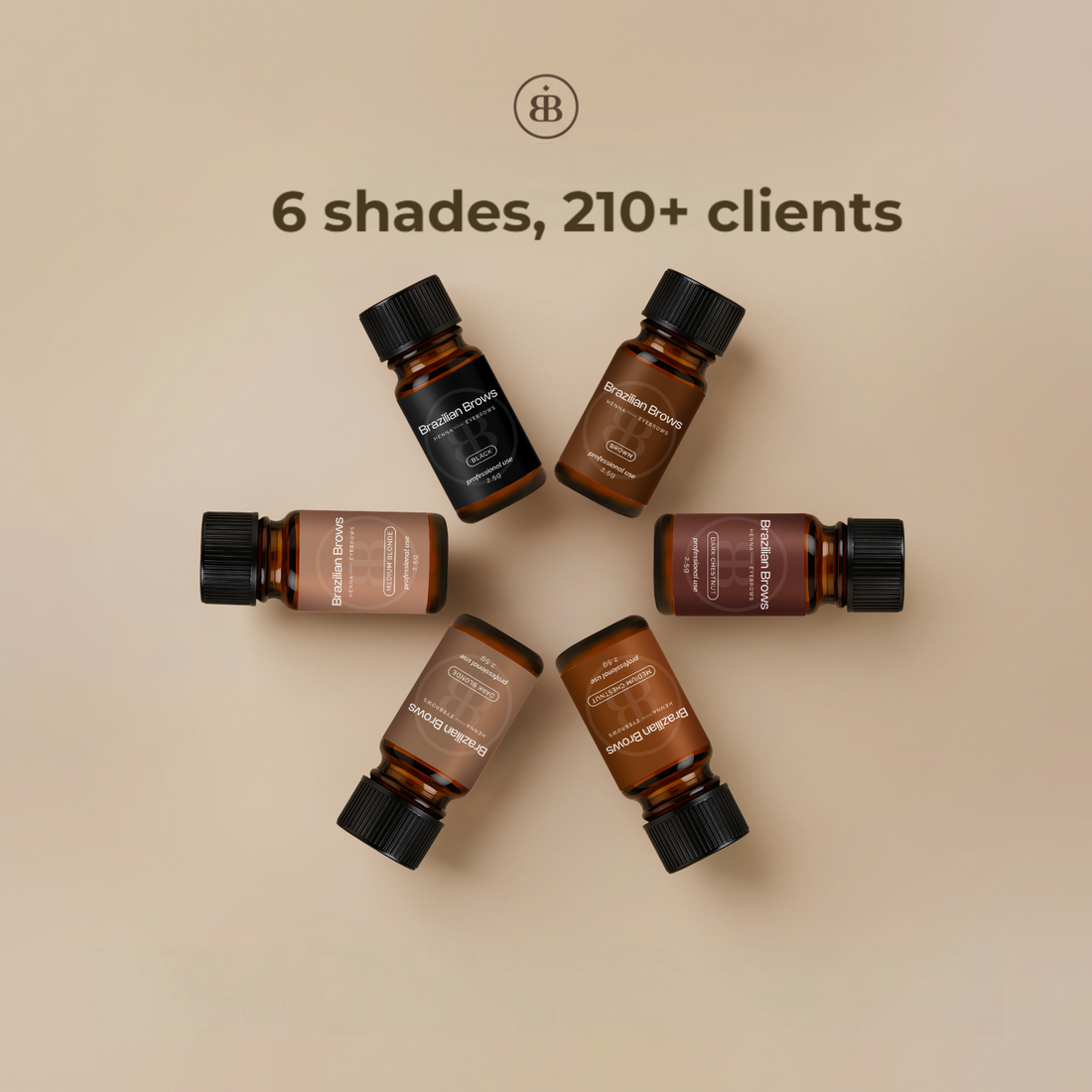 Henna Brow Kit - 6 kleuren (±210 behandelingen)