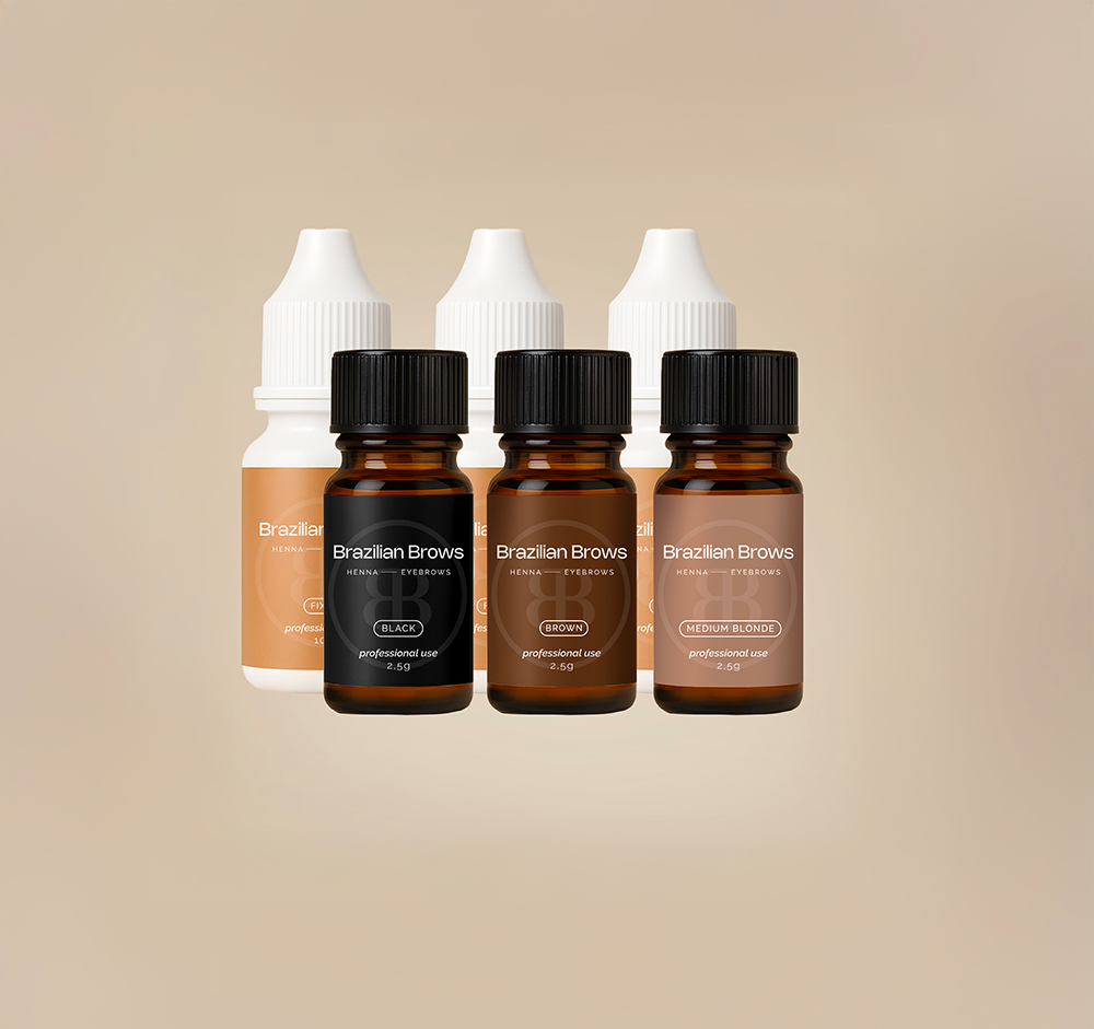 Henna Brow Kit - 3 Colors (±105 clients)